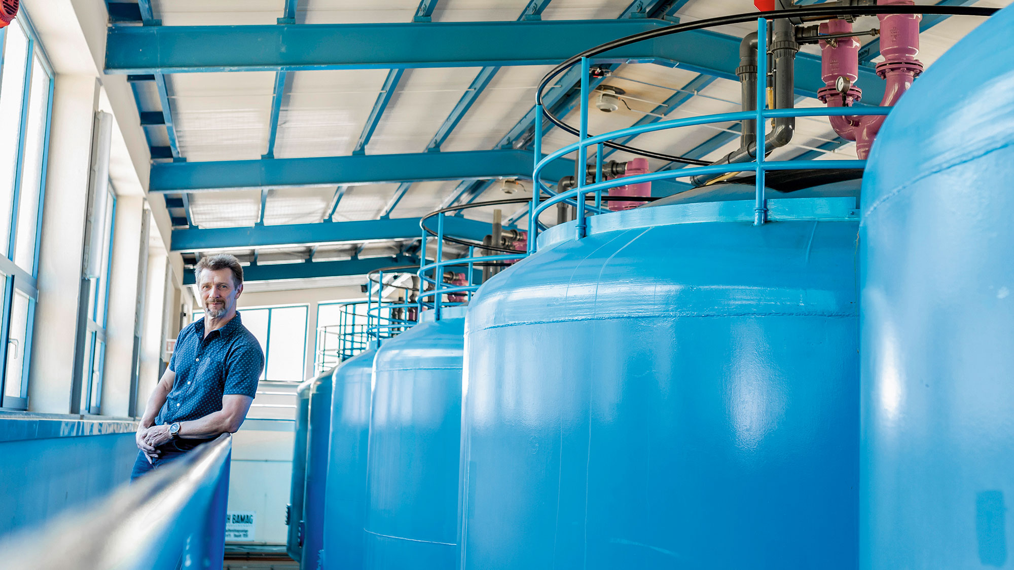 Mitarbeiter im Wasserwerk