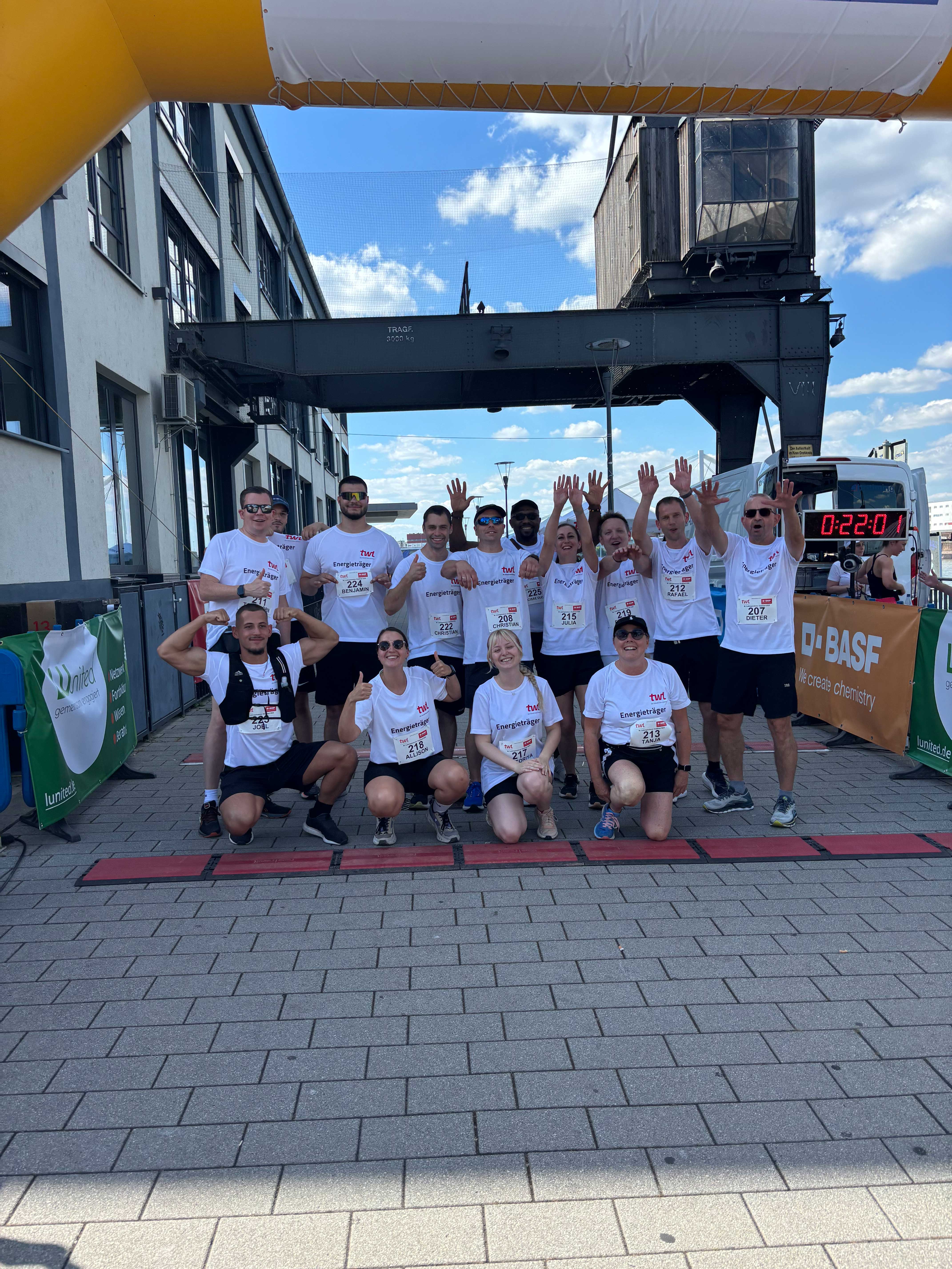 TWL Vorstand und Mitarbeitenden beim Stadtlauf